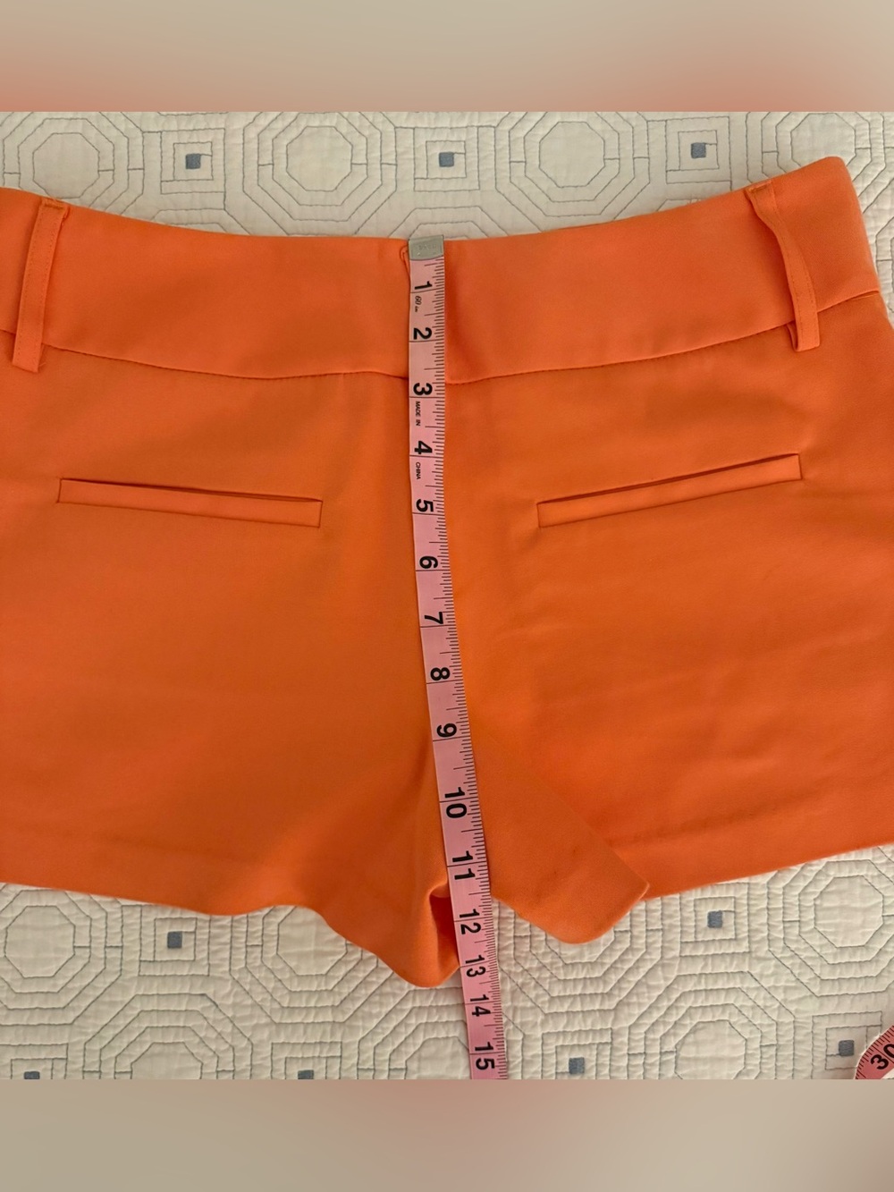 Alice + Olivia Bright Orange  Tailored Shorts - Picture 4 of 7